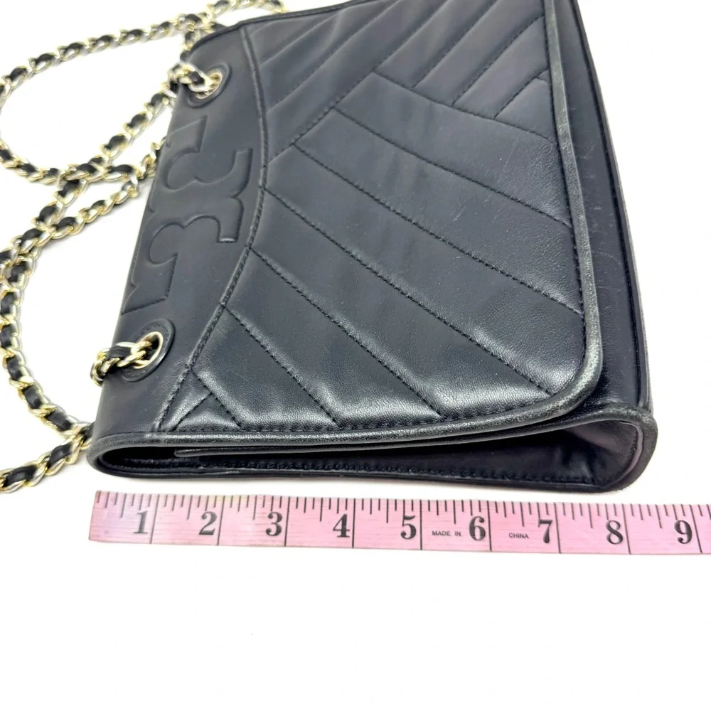 Tory Burch Alexa Medium Convertible Shoulder Bag - Black Quilted Leather